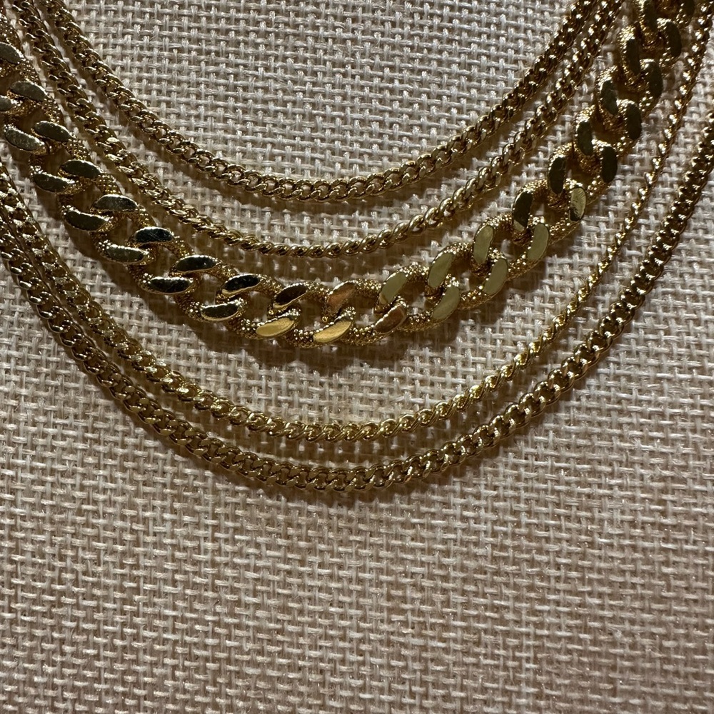 Monet Gold Multi-Strand Necklace - Picture 7 of 16